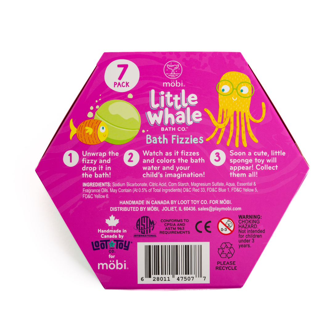 Little Whale Bath Co. Bath Fizzies - 7 pack